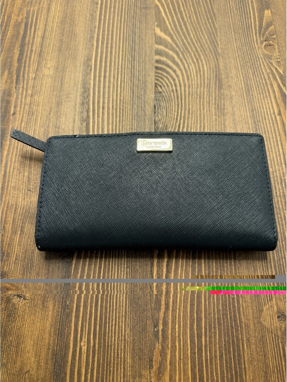 Kate Spade Stacy Laurel Way Leather Wallet Black 001 WLRU2673